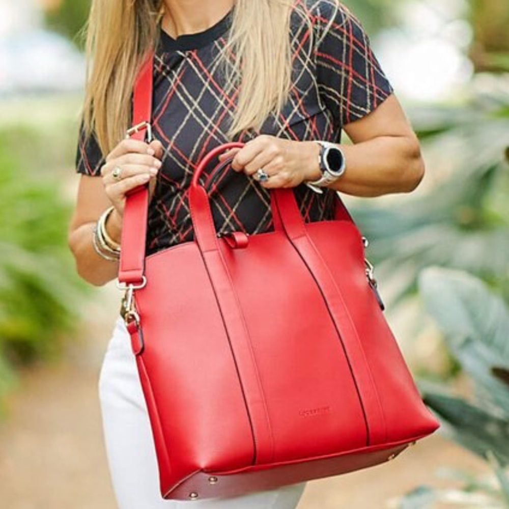 The Louenhide Rhodes Laptop Bag in Chic Red